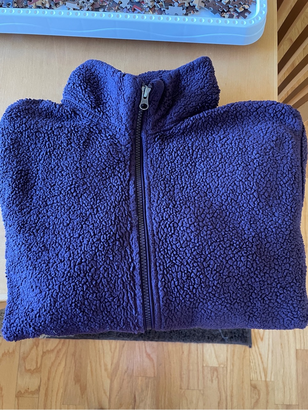 Uniqlo Purple Sherpa Zip-Up Jacket Medium